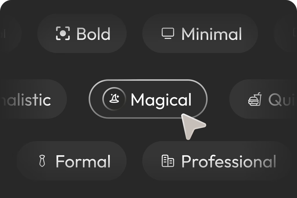 Interface simplifiée : choix du ton